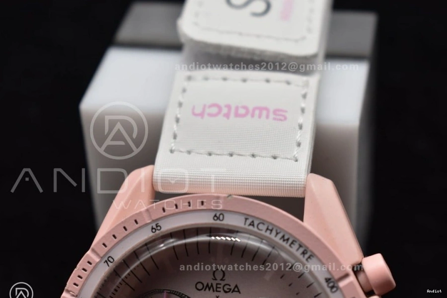 Strap Venus x Bioceramic Moonwatch Nylon Omega on Quartz Swatch to Mission 0407